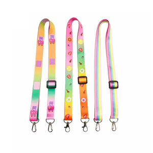 Promotional Customized Sublimation Printer Polyester Lanyard Id Card Holder Mobile Phone Neck Strap Lanyard With Logo Custom