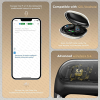 Écouteurs de traduction IA 133 langues V5.4, mode intelligent 4-en-1, écran tactile, traduction en temps réel, compatibles iOS et Android