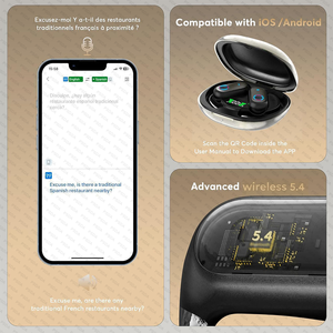 Auricolari per Traduzione AI in 133 <span class=keywords><strong>Lingue</strong></span> V5.4, Modalità Smart 4-in-1, Schermo Touch, Traduzione in Tempo Reale, Compatibili con iOS e Android - Product Image 4