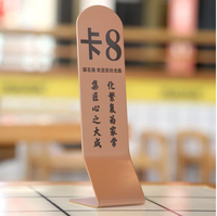 Soporte Personalizado para Número de Mesa de Restaurante, Porta Menús de Acero Inoxidable, Accesorios de Hotel, Material Metálico