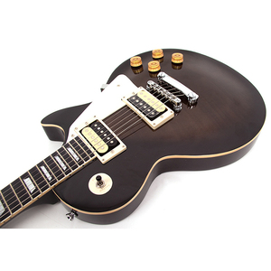 Guitarra de cuerpo sólido Surpass Music New Style con tapa de arce, 22 trastes, color clásico tomate - Product Image 6