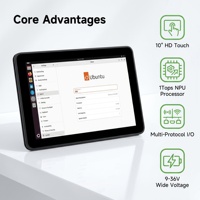 Panneau tactile industriel Rockchip RK3566 RK3588 Ubuntu 24.04 Linux HMI avec RS232/RS485/CAN/4G LTE RK3588 Écran tactile 10 pouces