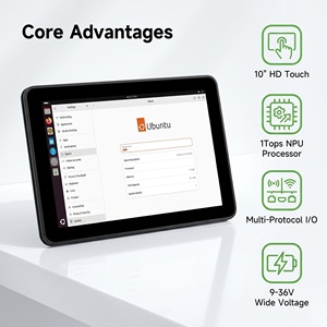 Panneau tactile industriel Rockchip RK3566 RK3588 Ubuntu 24.04 Linux HMI avec RS232/RS485/CAN/4G LTE RK3588 Écran tactile 10 pouces - Product Image 4