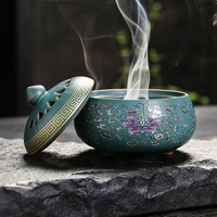 Brûleur d'encens religieux en céramique pour encens en spirale, durable, encens chinois, décoration d'intérieur