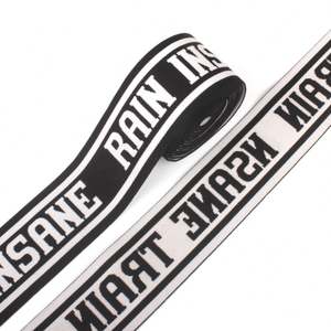 Customized Letter Printing Jacquard <b>Elastic</b> Band for Underwear Boxer Shorts Waistband Belt - Product Image 1