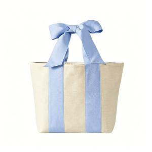 Sac fourre-tout en toile avec nœud papillon et sangle en corde, extra large, écologique, avec plusieurs couleurs de sangles, idéal pour les trajets quotidiens et les <span class=keywords><strong>courses</strong></span> - Product Image 1