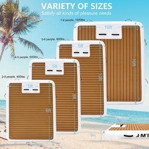 Tốt Nhất Bán Hạt Gỗ EVA Bơi Phao Sàn Bè Nước Dock Sàn Inflatable Nổi Dock Nền Tảng Với Có Thể Tháo Rời Thang - Product Image 2