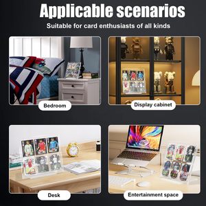 <span class=keywords><strong>Carte</strong></span> de sport magnétique 6 grilles en acrylique transparent Afficher vos cartes à collectionner Cadre d'affichage pour 6 cartes standard - Product Image 5