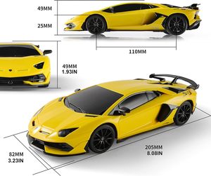 BEZGAR Modellino Auto Sportiva Elettrica Lamborghini Aventador SVJ in Scala 1:24, Giocattolo Pronto all'Uso con Telecomando per Bambini da 0 a 24 Mesi - Product Image 3