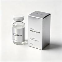 Boîtes pliantes personnalisées en carton holographique pour peptides, flacons de 2 ml, 3 ml, 5 ml, 10 ml, emballage en papier avec étiquettes autocollantes personnalisées en vinyle