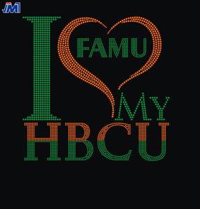 Rhinestone chuyển tôi yêu của tôi hbcu <span class=keywords><strong>hotfix</strong></span> strass motifs cho t Áo sơ mi - Product Image 1