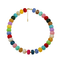 Collier de perles abacus dégradées colorées, perles plates, perles à roulettes DIY pour femmes, bijoux de mode quotidiens, vente en gros