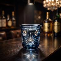 Verre à whisky, saké ou thé en cristal taillé à la main, style Edo Kiriko japonais, gravé, de luxe