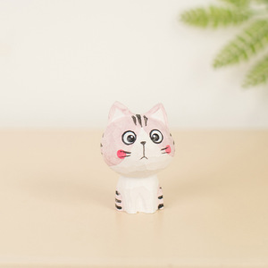 Décoration de bureau à domicile créative de haute qualité petit ornement de chat en <span class=keywords><strong>bois</strong></span> artisanat en <span class=keywords><strong>bois</strong></span> écologique pour les cadeaux d'anniversaire - Product Image 6