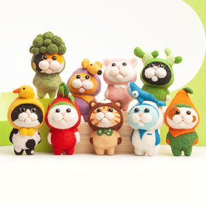 Eğlenceli el yapımı <span class=keywords><strong>DIY</strong></span> yün keçe bebek ve Poking oyuncak seti yün keçe malzeme çanta için zanaat malzemeleri - Product Image 3