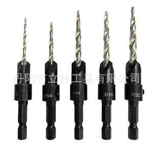 Juego de brocas avellanadoras cónicas imperiales Mr Drill de 5 piezas 7/64 9/64 7/32 11/64 3/16 para taladrar madera y metal - Product Image 5