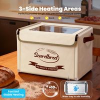 Boîte de Fermentation Pliable Extra Large avec Logo Personnalisé et Contrôle de Température/Minuterie pour Pâte à Pain, Pizza, Yaourt et Fermentation de la Pâte au Levain