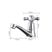 Robinet de bassin d'eau chaude et froide personnalisé plaque chromée mitigeur salle de bain toilette robinets répandus