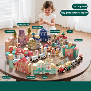 Rompecabezas 2026 con Forma de Casa, Juego de Construcción Educativo, 40 Bloques de Madera Coloridos para Niños de <span class=keywords><strong>2</strong></span> a 4 Años - Product Image 6