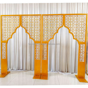 Furun Luxury Wedding Arch Square Soporte de fondo de acero inoxidable para eventos y decoración de escenario de fiesta - Product Image 1