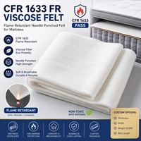 Feutre aiguilleté en viscose CFR 1633 FR, matériau ignifuge pour matelas, barrière anti-feu