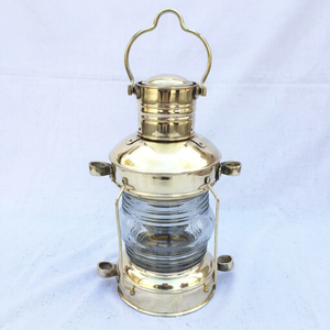 Lámpara de aceite de latón con forma de ancla, linterna marítima para barco, luz de embarcación - Product Image 3