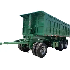 Factory Supply Hydraulic Detachable Telescopic 3-Axle Dump Full Trailer With Customizable Colors