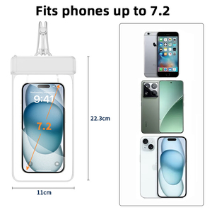 Không thấm nước điện thoại di động Túi pouch dưới nước bơi điện thoại trường hợp phụ kiện cho iPhones 15 Pro Max Samsung S24 siêu - Product Image 5