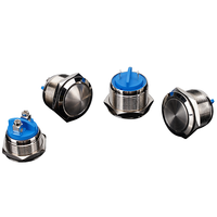Interruptor de Botón Pulsador Pequeño Impermeable de 16 mm, Interruptor Metálico de Reinicio Automático, Precio de Fábrica
