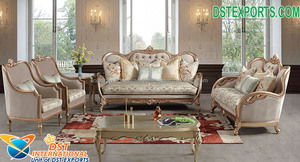 Conjunto de sofá clásico y Vintage de madera de teca maciza, muebles de estilo barroco real para sala de estar, estilo victoriano, tallado a mano, sofá para sala de estar - Product Image 4