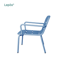 Ensemble de chaises de détente en métal pour salon Plage Jardin Villa Cour Patio Bistro Chaises de piscine Table de café Chaises d'extérieur en aluminium