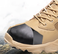 Bottes tactiques Panama pour hommes, mi-mollet, à lacets et fermeture éclair, semelle extérieure en caoutchouc, chaussures de randonnée anti-collision tendance pour l'extérieur