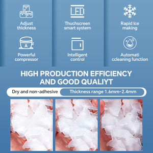 Mesin Es Serpih Kapasitas Tinggi Kontrol Mikrokomputer Mesin Es Serpih Stainless Steel 1 Ton Untuk Toko Minuman Maquina De Hielo - Product Image 5