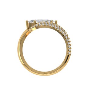 Anillo de Diamante Cultivado en Laboratorio con Corte Marquesa Auténtico, Plata 925, Anillos de Oro de 9kt, 14kt, 18kt para Joyería Femenina, Anillos de Compromiso - Product Image 4