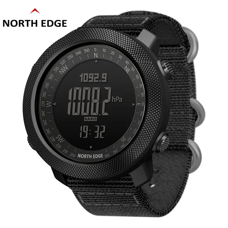 NORTH Edge APACHE Men's Sport Hours Running Watches Altimeter Barometer Compass waterproof 50m Smartwatch