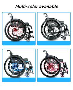 2025 gran oferta silla de ruedas deportiva Manual de Material de fibra de carbono de aluminio de lujo silla de ruedas deportiva ligera plegable - Product Image 3