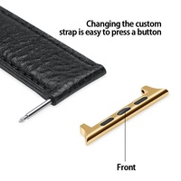 Connecteur de bracelet de montre intelligente en alliage de cuivre durable, vente en gros d'usine, pour Apple Watch 20mm 22mm, argent/noir/or/rose