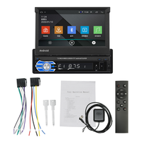 Autoestéreo Android 1 DIN con Pantalla Táctil Retráctil de 7 Pulgadas, Navegación GPS, Wi-Fi, BT y Reproductor MP5
