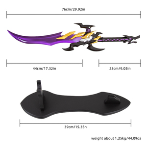 Đao giả vũ khí thực tế 30 inch, mô hình Anime Solo Leveling Antares Fangs Sung Jin Woo, lưỡi dao 440ss, dao nhỏ cuối truyện dùng làm đạo cụ cosplay - Product Image 2