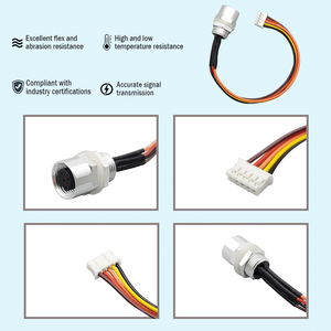Connecteur M12 5 broches vers JST PH, câble de panneau PCB, type de montage circulaire sur panneau, faisceau de câbles avec fiche métallique - Product Image 3