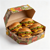 Boîte à gâteau carrée jetable en carton rigide blanc 3,3*7,4 pouces pour sandwichs, hamburgers, hot-dogs, avec couvercle transparent en PET et pelliculage mat