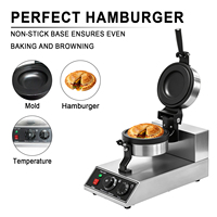 Machine à gaufres et paninis électriques pour hamburgers, presse à hamburgers électrique antiadhésive en acier inoxydable