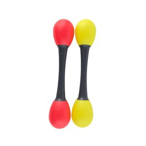 Maracas en plastique colorées à double tête Orff, pour mariage, fête, école maternelle, éducation préscolaire, instrument de musique pédagogique - Product Image 4