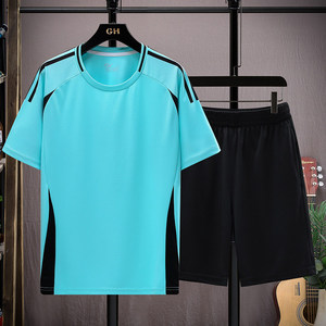 Conjunto de Uniforme de Fútbol para Hombres, Mujeres, Adultos y Niños, Manga Corta, Pantalones Cortos, Traje Deportivo, Compra en Grupo, Uniforme de Equipo Personalizado para Competencia, Dos Piezas - Product Image 1