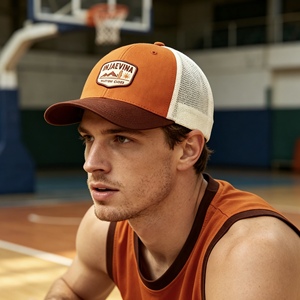 Gorra Trucker Personalizada de Dos Tonos con Logotipo, Malla Trasera, Visera Curva, Cierre Ajustable de Plástico, Estilo Vintage para Exteriores, OEM ODM - Product Image 6