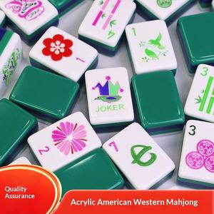 Fichas de Mahjong Americanas de Acrílico Verde, Bolsa de Almacenamiento para Regalo, Fichas de Mahjong de Cristal de Alta Calidad para Jugar a Mahjong, Juegos de Cartas de Jiangsu - Product Image 5
