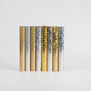 Lámina de <span class=keywords><strong>estampado</strong></span> en caliente <span class=keywords><strong>láser</strong></span> holográfica PET de gota de plata de 16mic de alta calidad, rollo de Impresión <span class=keywords><strong>textil</strong></span> de alta transferencia, tela de fábrica - Product Image 4