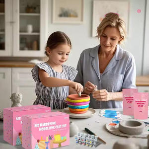 Secolorart <span class=keywords><strong>Kit</strong></span> d'argile de <span class=keywords><strong>poterie</strong></span> sèche à l'air Kits d'outils d'argile sèche à l'air pour débutants et artistes - Product Image 6