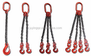 50t 45トン 一脚式 4脚式 チェーンクレーン スリング ダブルレッグ リフティングチェーンスリング 亜鉛メッキ溶接構造 プレーン仕上げ - Product Image 6