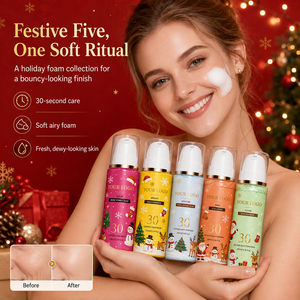 Set de Mascarillas de Espuma de Acción Rápida, Hidratación en 30 Segundos, Alivia la Piel Opaca y Cansada, Rosa PDRN, Set de Regalo de Mascarillas de Espuma Navideñas - Product Image 5